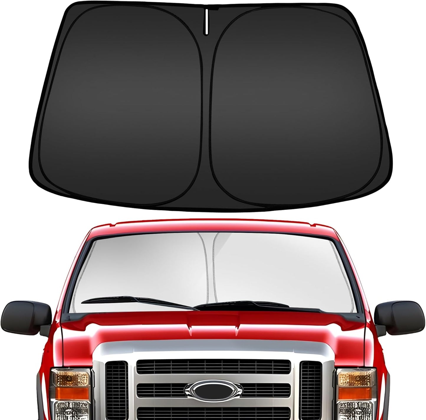 Windshield Sun Shade for Chevrolet Chevy Silverado EV 2024-2025, Custom Fit Foldable Front Window Sunshade Sun Visor Protector, Block UV Rays Keep Your Car Cooler