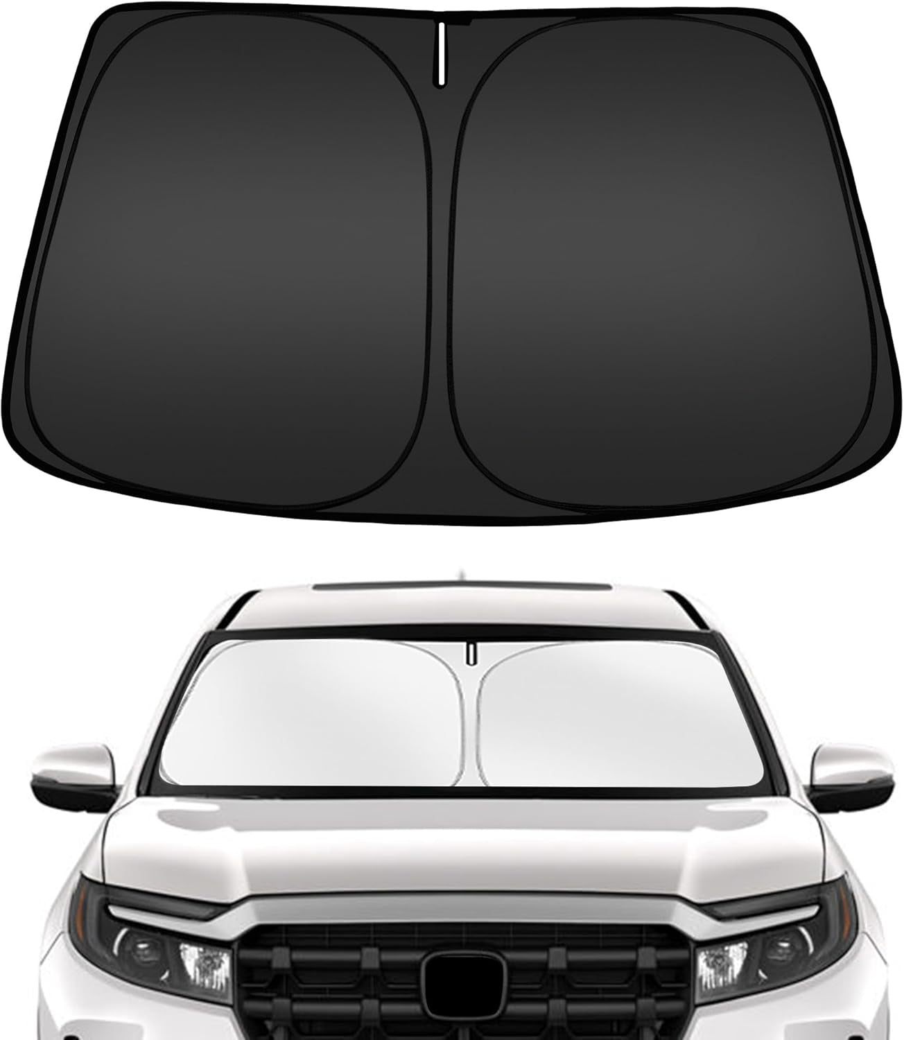 Windshield Sun Shade for Chevrolet Chevy Silverado EV 2024-2025, Custom Fit Foldable Front Window Sunshade Sun Visor Protector, Block UV Rays Keep Your Car Cooler