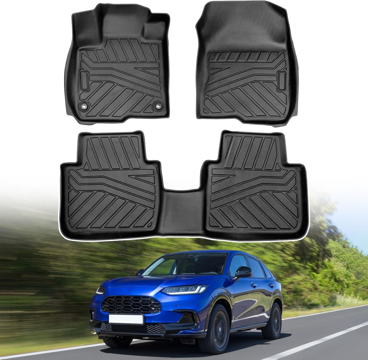 Floor Mats for 2022-2025 Hyundai Ioniq 5 Limited Only (With Sliding Console) Accessories Liner Set TPE 3D Car Mats All-Weather Custom Fit Floor Liners