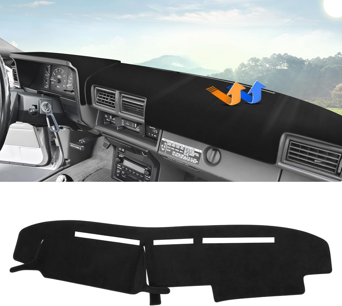 Dashboard Cover Mat for Toyota Bz4X /Subaru Solterra 2023 2024 2025 Accessories Dash Cover Upgrade Velvet Dash Mat Sunshade Glare UV Rays Protector