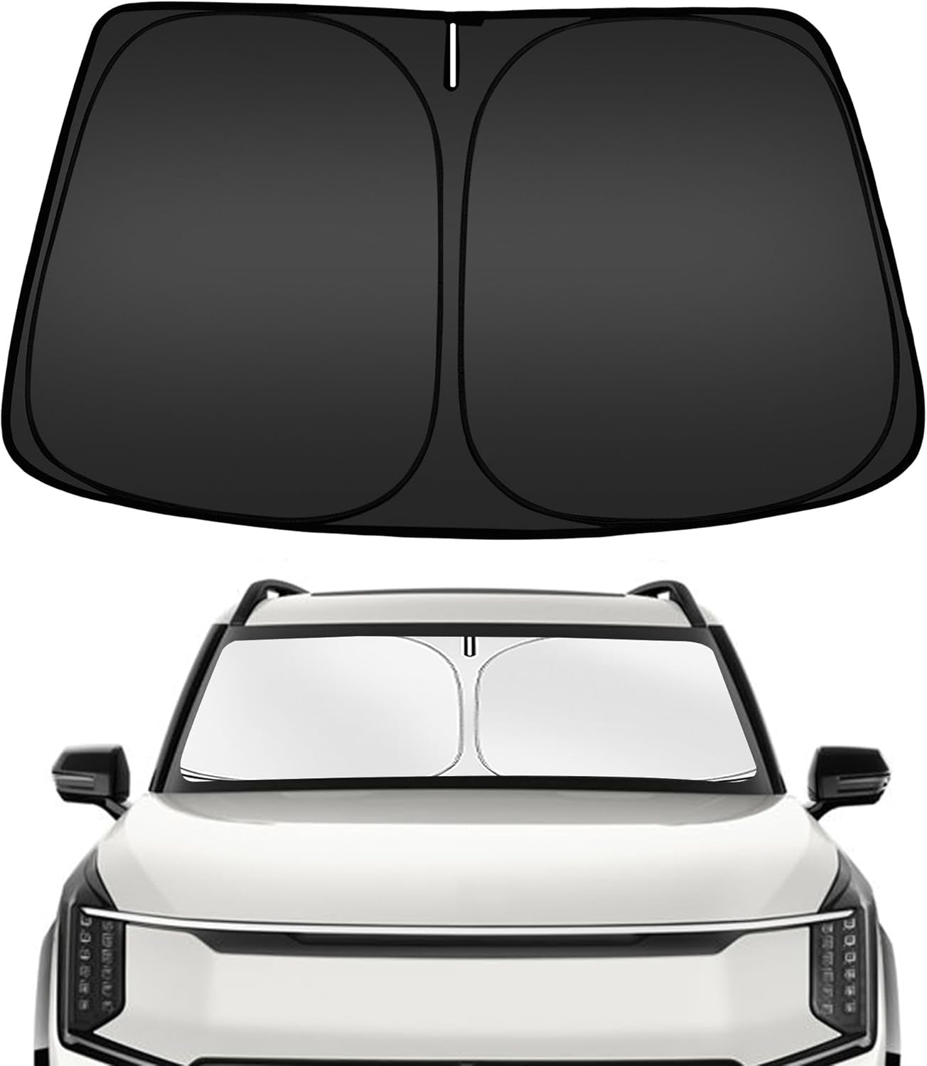 Windshield Sun Shade for Kia EV6 2022-2025, Custom Fit Foldable Front Window Sunshade Sun Visor Protector, Block UV Rays Keep Your Car Cooler