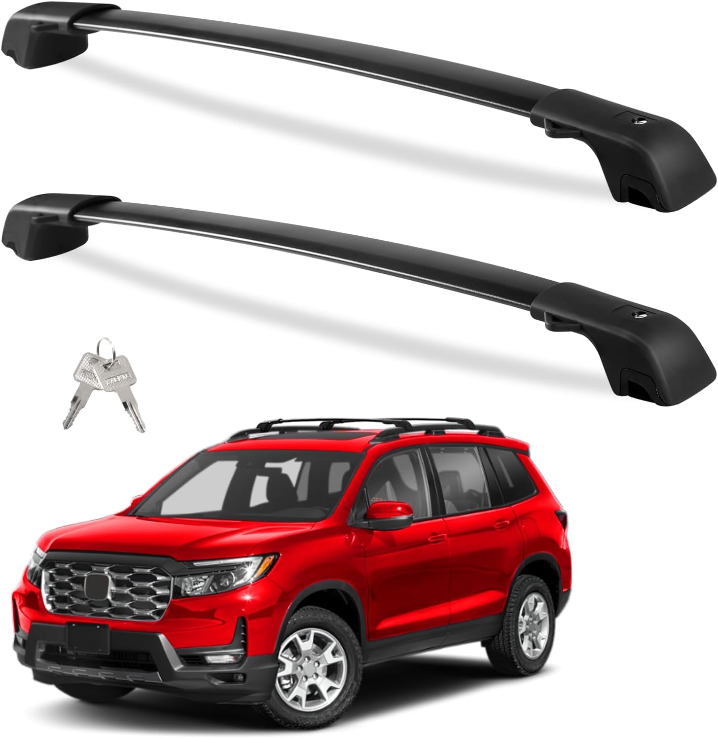 220Lbs Lockable Roof Rack Cross Bars Compatible with KIA EV9 2024 2025 Gt-Line (Not for Wind & Land) with Raised Rails Aluminum Roof Rails Crossbars Cargo Bars Rooftop Cargo Carrier Luggage