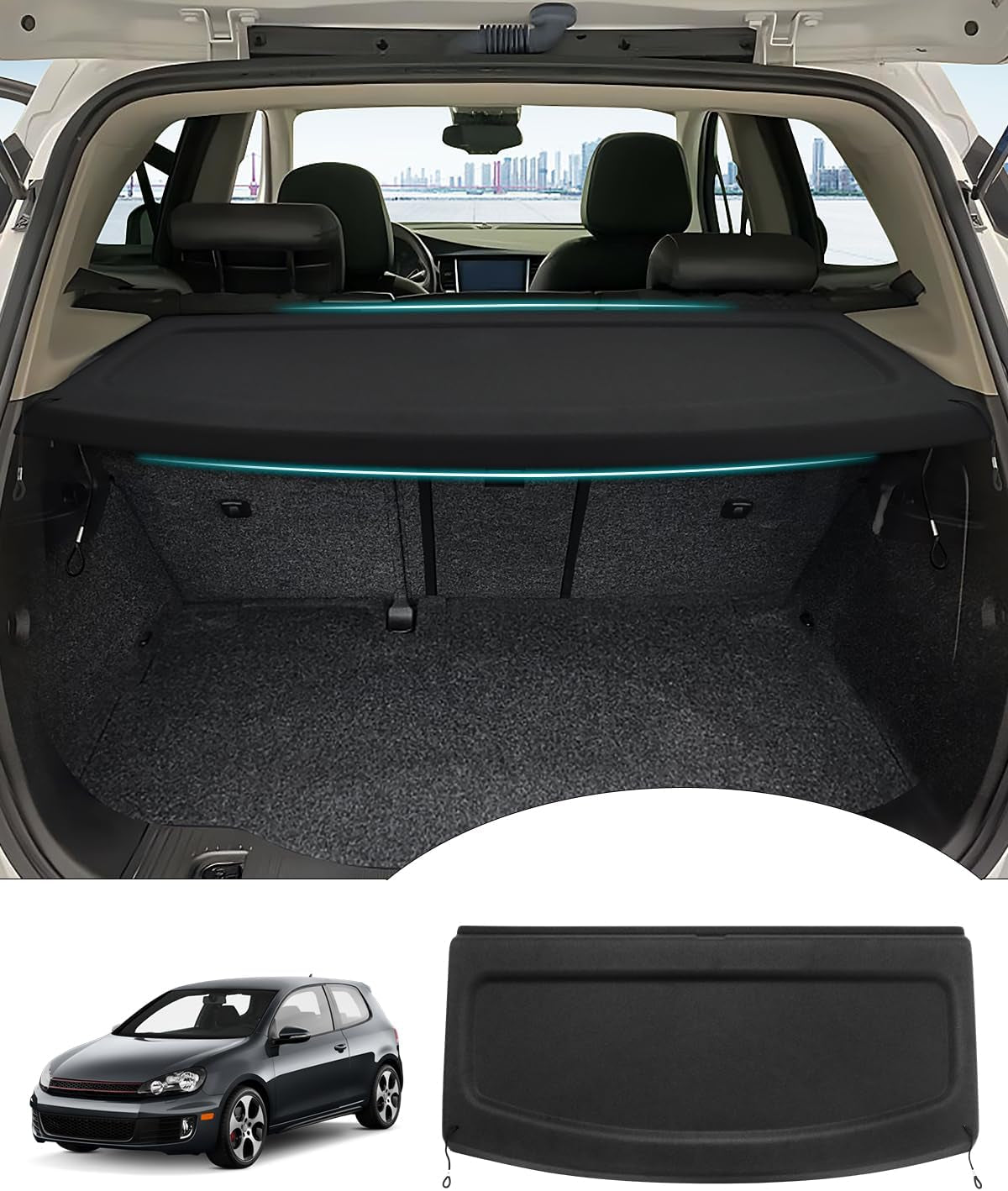 Cargo Cover for 2024 2025 Kia EV9 Accessories Trunk Cover Retractable Trunk Shielding Shade Cargo Luggage Cover Black