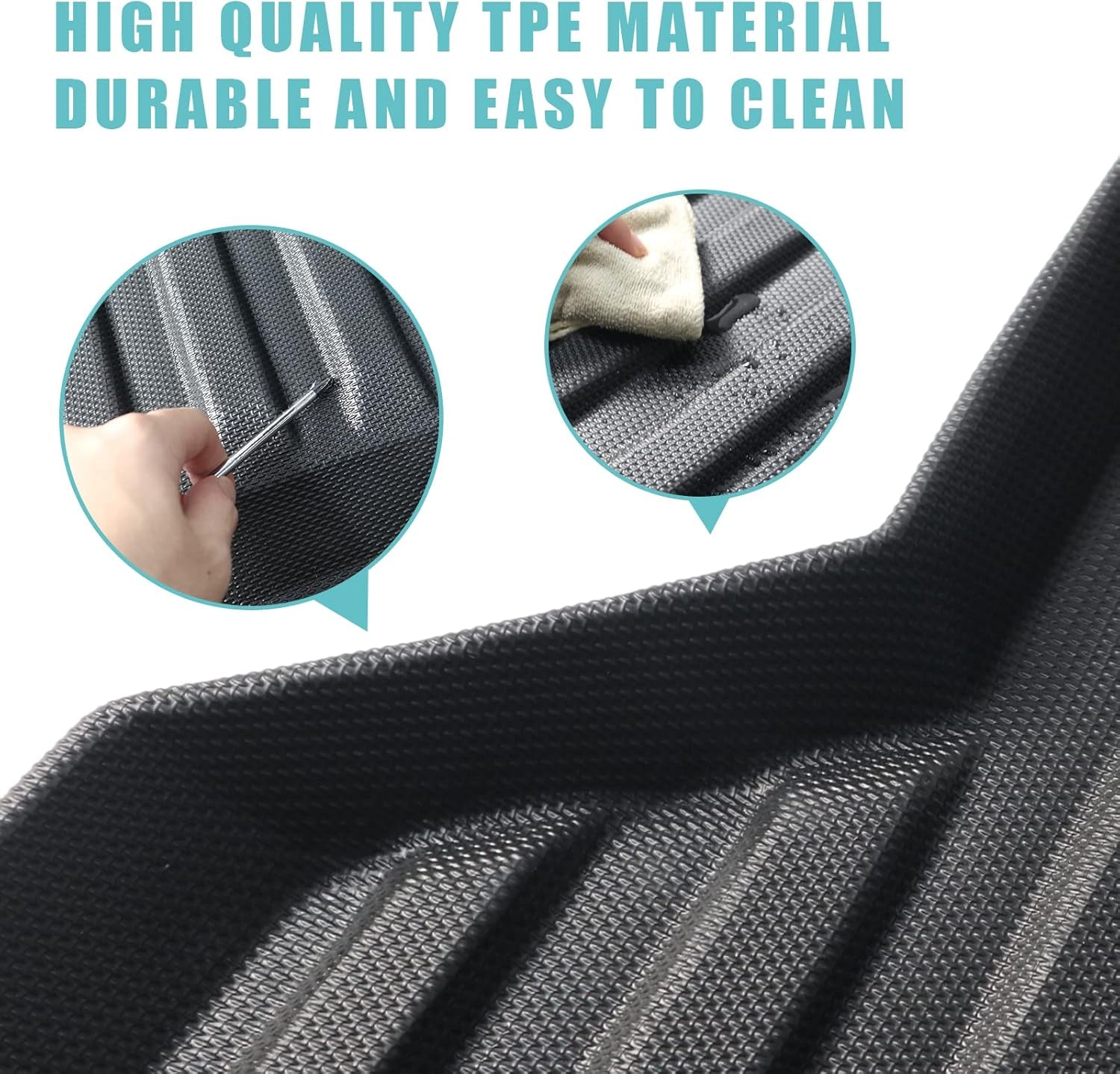 Front Trunk Frunk Mat Compatible with 2023 2024 Hummer EV Accessories Frunk All-Weather TPE Material Rubber 3D Cargo Liner Protection