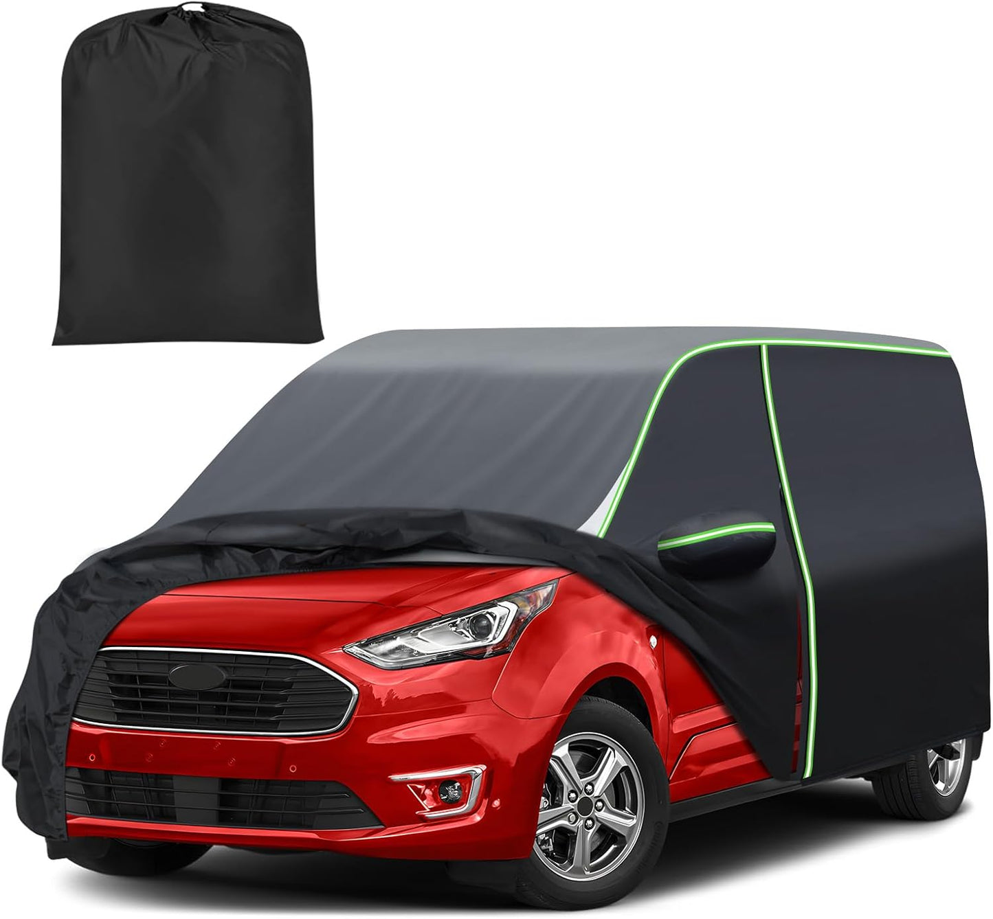 Car Cover for Kia EV9 2024, Full Car Cover All Weather Car Covers for EV9, Waterproof Outdoor Cover with Zipper Door Reflective Strips