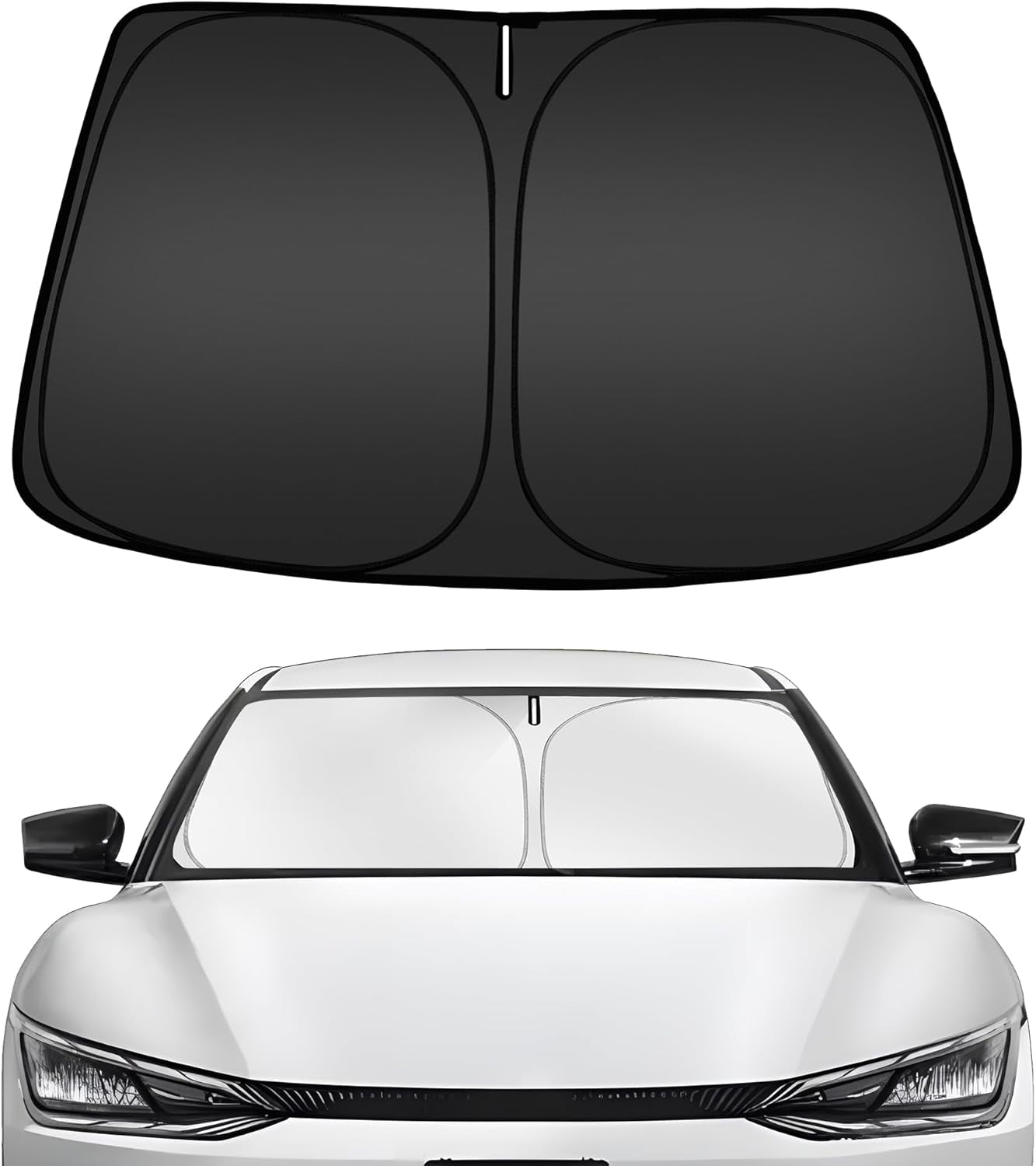 Windshield Sun Shade for Kia EV6 2022-2025, Custom Fit Foldable Front Window Sunshade Sun Visor Protector, Block UV Rays Keep Your Car Cooler